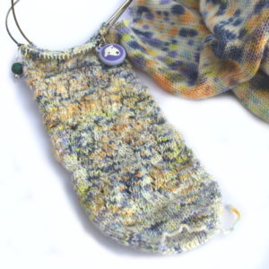 Dotty-sock-knitting
