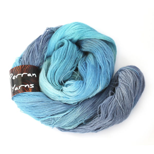 Heavenly Lace yarn in hand dyed shade Ocean Blue