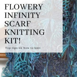 Flowery Infinity Scarf knitting pattern tips