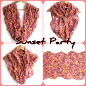 Flowery Infinity Scarf Kit in colourway Sunset Party