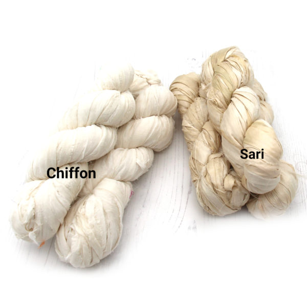 Chffon silk ribbon vs sari silk ribbon