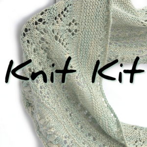 Flower Row Crescent Shawlette knit kit