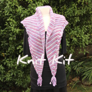 Garter Ribbon Shawl knit kit