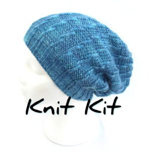 Slouchie Twist Beanie Hat knit kit