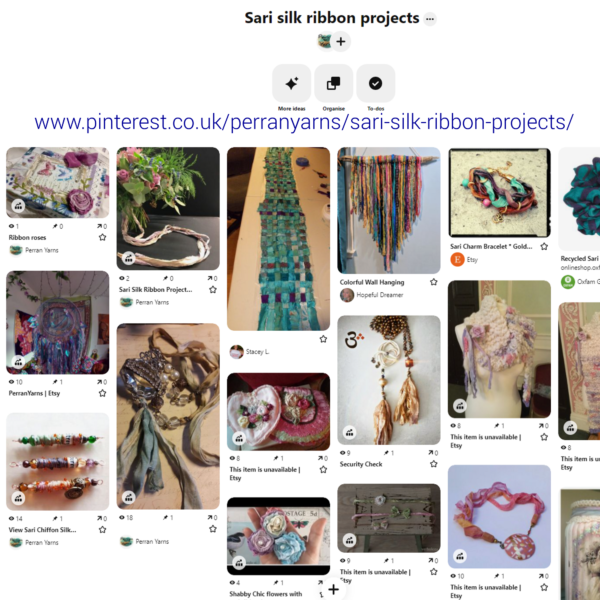 Sari silk ribbon project ideas