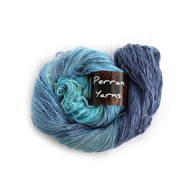 4ply silk seacell yarn in shade Ocean Blue