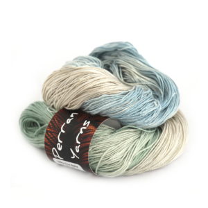 4ply SIlky Sea yarn in hand dyed shade Chill