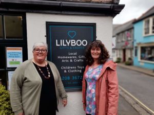 Hayley and Steph at LilyBoo gift and craft shop in Lostwithiel
